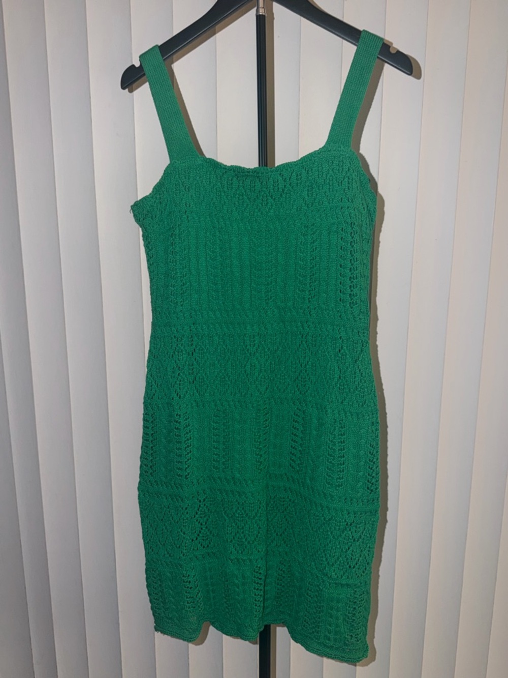 Taylor Green Crochet Mini Dress